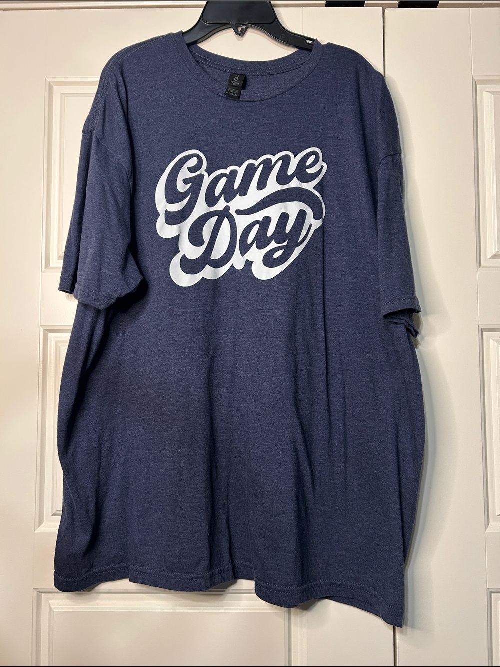 Gildan Navy T-Shirt with White "Game Day" Script